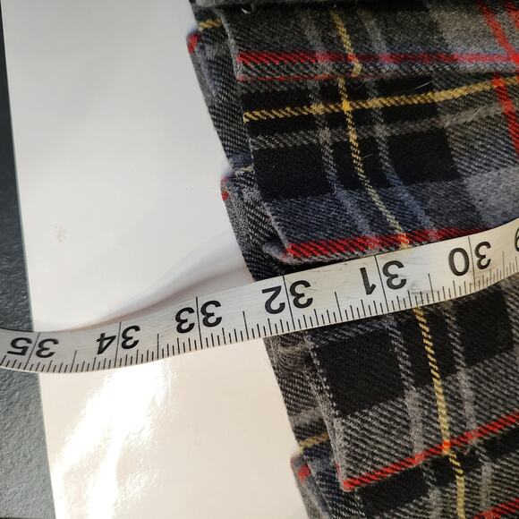 Pendleton Vintage Pleated Tartan Plaid Midi Skirt in Gray/Black/Red Size 12 - Picture 7 of 7